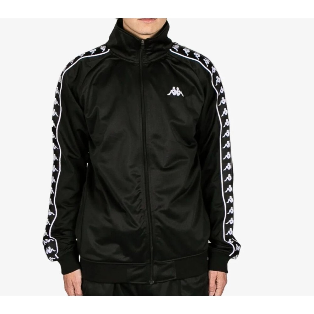 KAPPA 222 Banda Anniston Slim Track JACKET Full Zip Black Size S Unisex